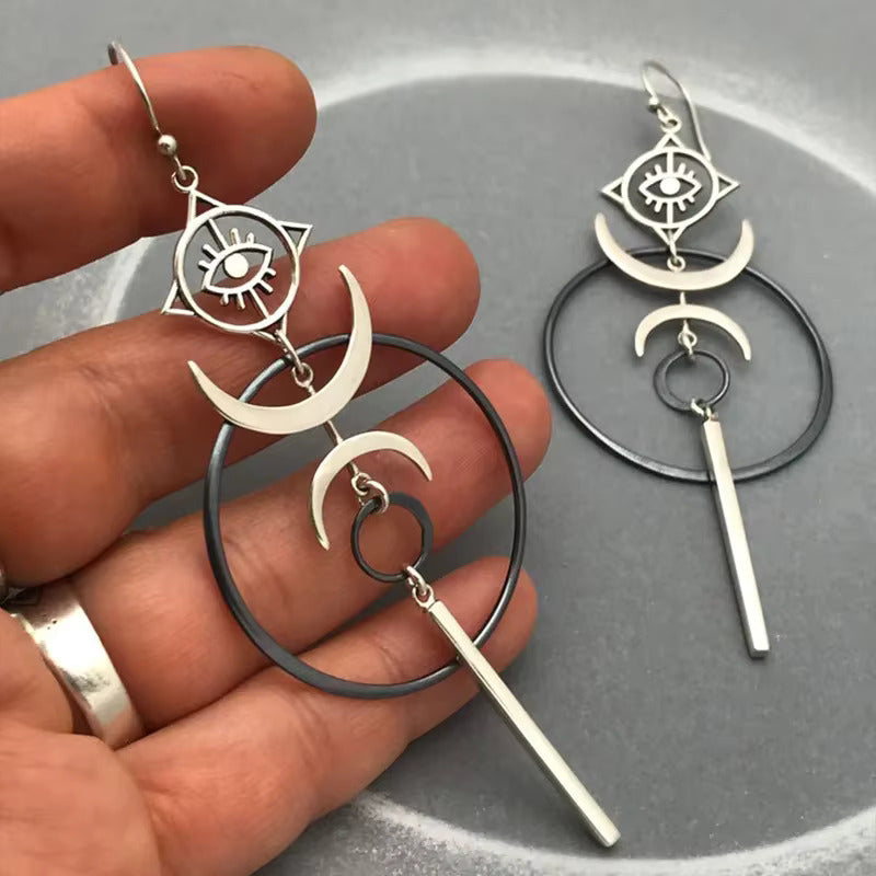 Hanging Moon Earrings